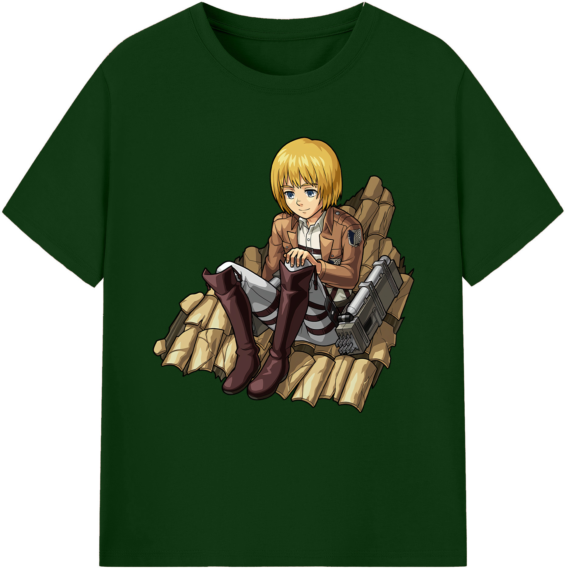 （画像用） 進撃の巨人 アルミン·アルレルト Attack on Titan Armin Arlert 綿100％半袖Tシャツ（フロントプリント）
